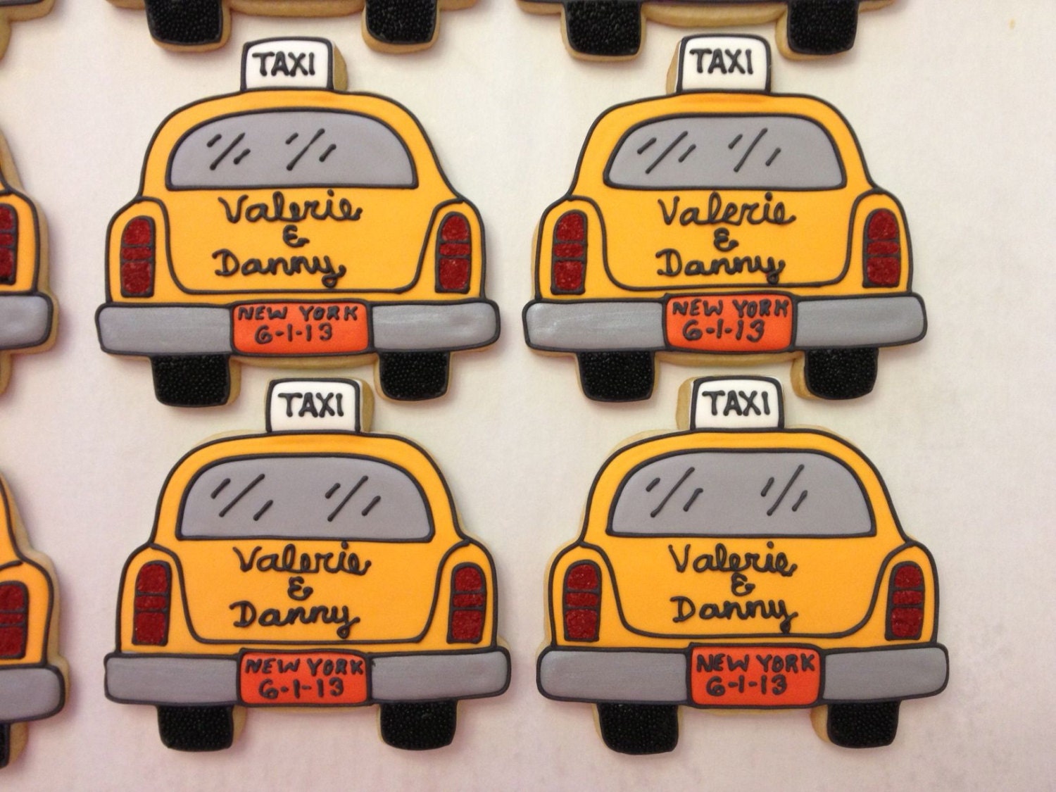 NYC Wedding Taxi Cab Cookies