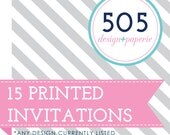 15 Printed Invitation by 505 Design Paperie Il_170x135