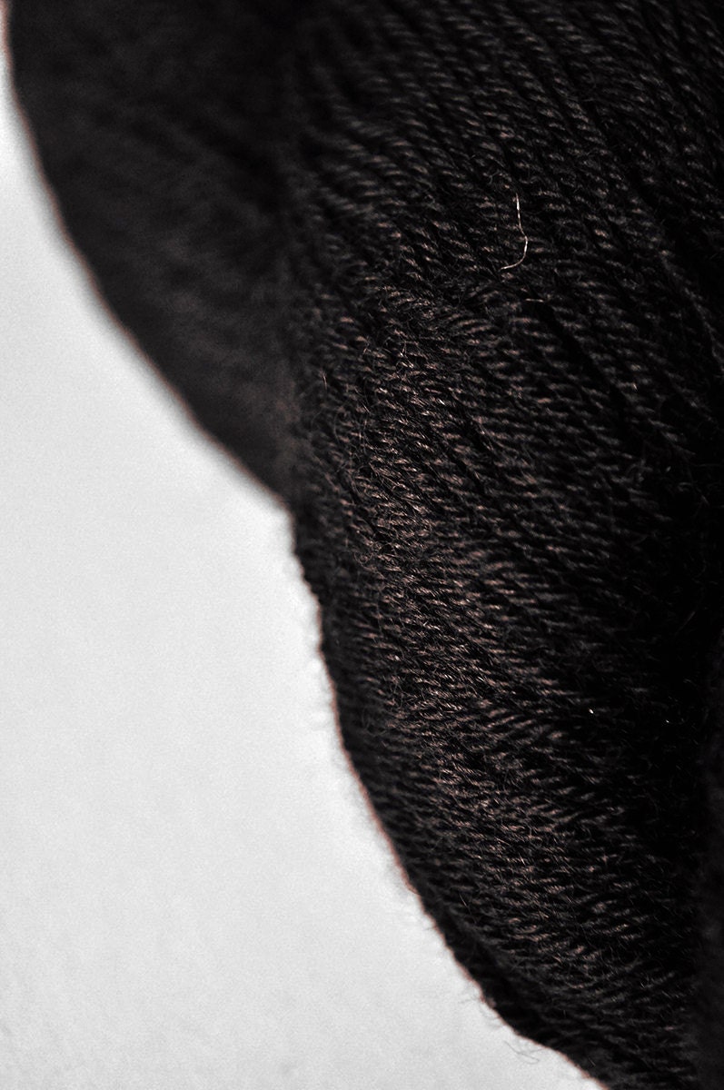 Angry black bear OOAK - BFL Sock Yarn superwash