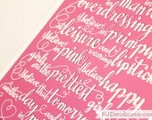 8x10 - Full Audrey Hepburn quote - Art print - Illustration - free color customization - hand typography