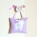 Girls Tooth Fairy Pillow in Sweet Lilac Polka Dot Print