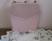 1960's Pink Handbag Purse-with Gloves
