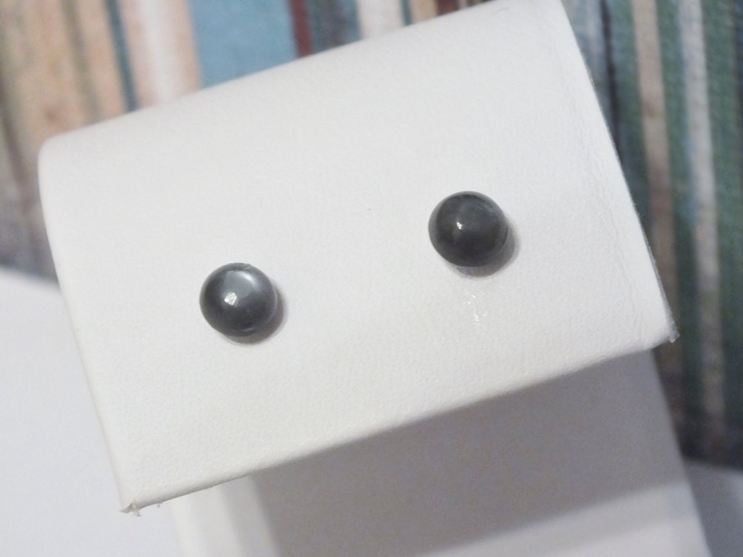Surgical Steel Silver Moonstone Studs