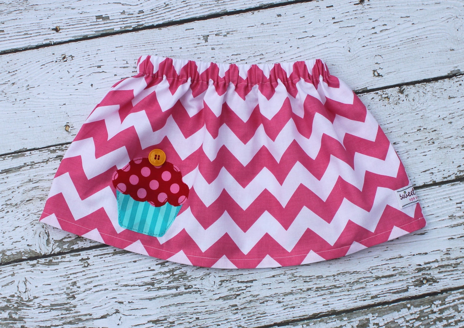 Sweet Pink Chevron Cupcake Skirt...sweet tea for kids