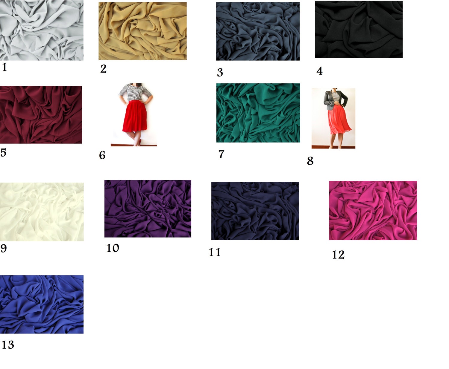 Chiffon skirt, camel skirt , spring skirt