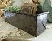 Vintage Industrial Metal Baking Pan / Planter
