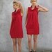 Women cotton jersey red dress-tunic