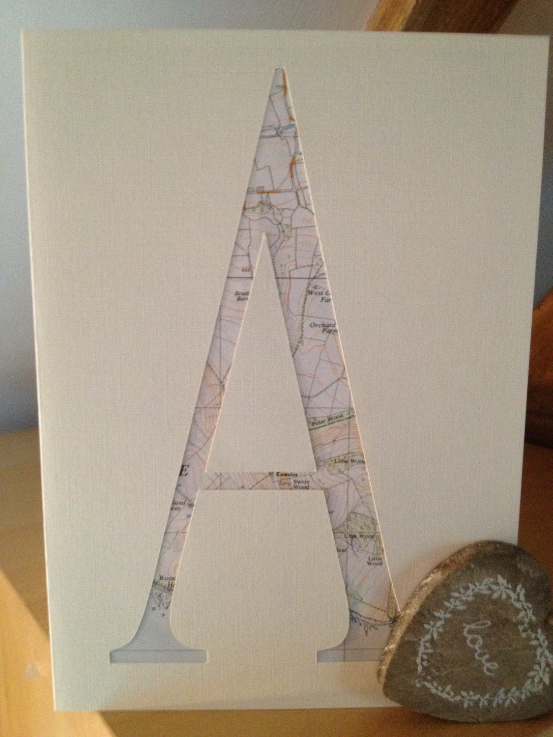 Papercut Art Birthday card - Upcycled Vintage Maps - Choose your personalization