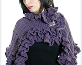 Ruffled Capelet CROCHET PDF Pattern  -- Permission to Sell Finished Product