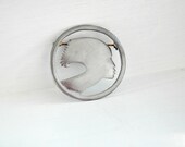 Vintage 80s 90s African American Woman Brooch Cameo Art Deco Mothers Day