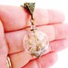 Real Dandelion Seed Glass Orb Necklace In Bronze Small Orb