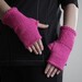 Fuschia knit Fingerless gloves for women