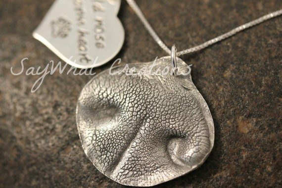 Pet Nose Impression Necklace LARGE - perfect for dogs