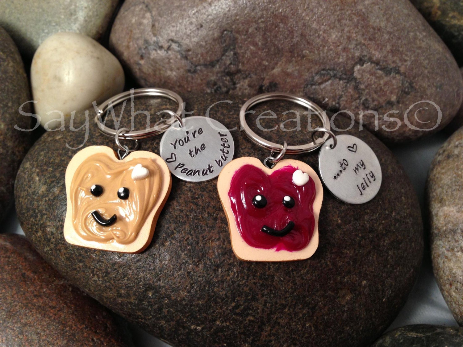 Peanut Butter & Jelly Best Friends Key Chains SET OF TWO You're the peanut butter...to my jelly