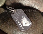 Custom Engraved Photo Dog Tag Key Chain so there's this girl who stole my heart...she calls me DADDY