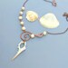 Sea shell copper necklace statement wedding jewelry