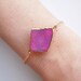 Druzy Bracelet in Bright Magenta Pink, OOAK