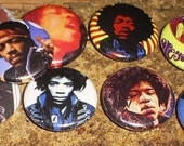 JIMI HENDRIX Experience Grab Bag of 5 Buttons random one inch pin back badge set