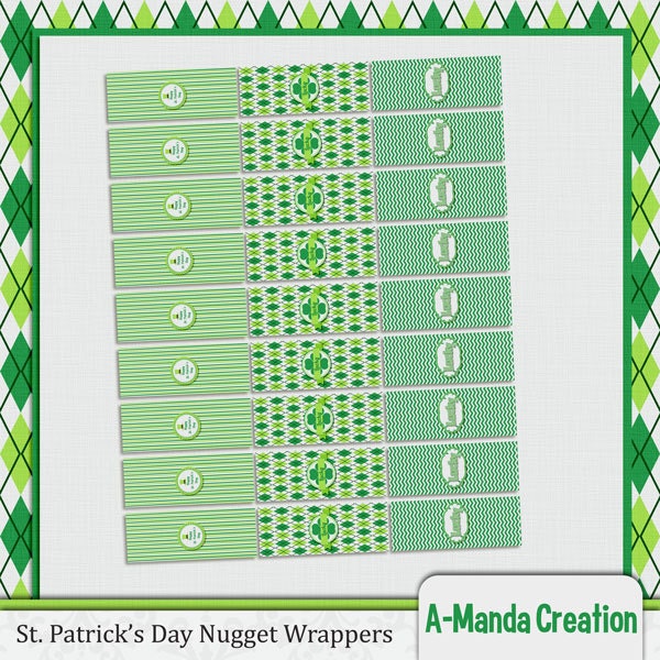 St. Patrick's Day Nugget Wrappers Instant Download Il_170x135