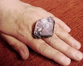 Druzy Raw LIGHT Amethyst drusy Crystal druzzy Quartz huge stone oryginal rustic designe retro charms adjustable energetic tiffany technique