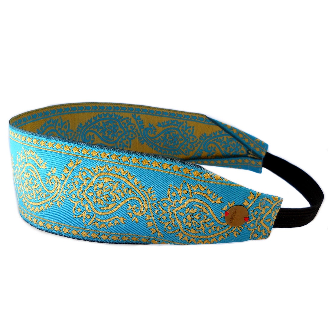 Inspiration and poetry, blue and gold headband