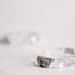 silver leaf size 9.5 thin multifaceted eco resin ring