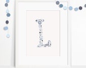 Letter L Nursery Print