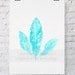 Sea Fan in Turquoise II 11x14 Watercolor Print - Coral Print - Sea Fan Art Print - Turquoise Coral