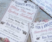 NEW Boardwalk, Carnival Wedding Invitation with Vaudeville theme and Filigree Flourishes. Custom colors, font styles and wording... FREE