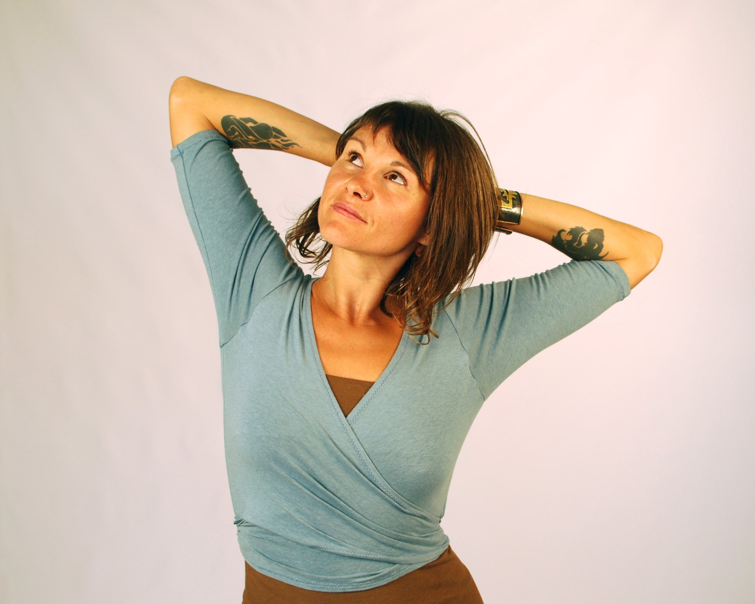 Yoga Shrug - Wrap Top -  3/4 Sleeve for Women - Eco Friendly - Organic Clothing - Several Colors