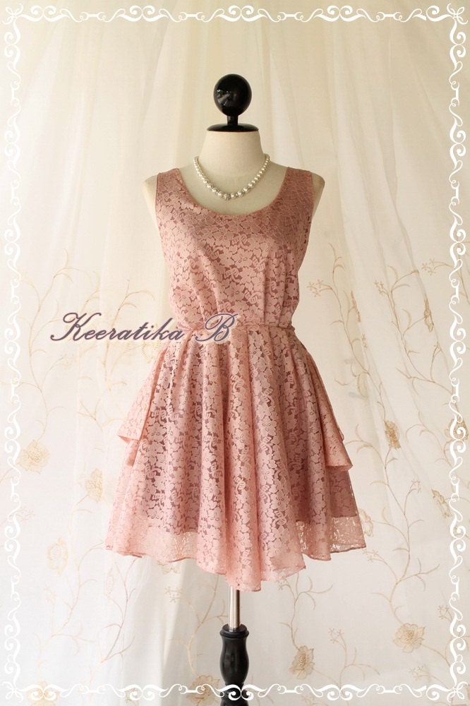 A Party - Cocktail Prom Party Dinner Wedding Bridesmaid Night Dress Pink Nude Color Backless Dress