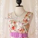 Lady Tea Dress - Sweet Cutie Glamorous Pale Floral Print Tea/Sundress Spring Summer Collection V Neck Pleated Skirt