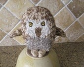 Burrowing owl hand knit plush toy free US shipping