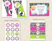 Spa Party  DIY Printable Personalized Birthday Party Package Party Pack