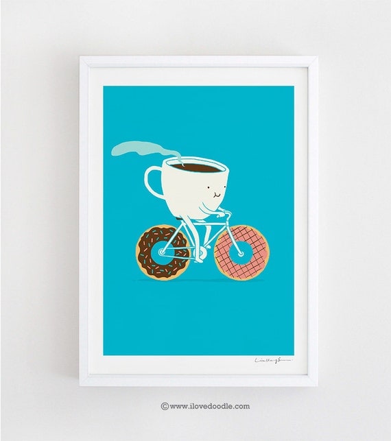 Coffee and Donuts - art print
