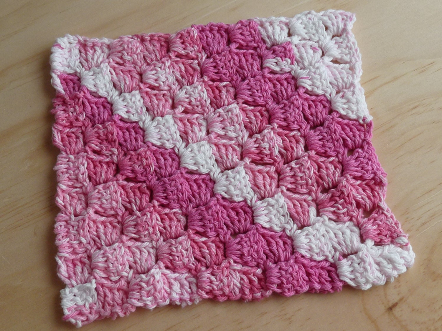 Crochet Cotton Hotpad Pink