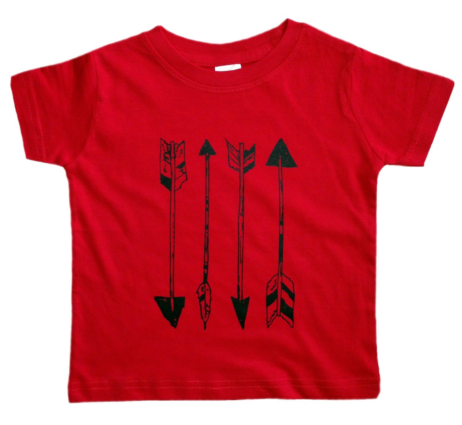 Arrows - Red Boys Native America / Arrows / Archery Shirt - Red Baby, Kids or Toddler Shirt w/ black Arrows - Kids Clothes