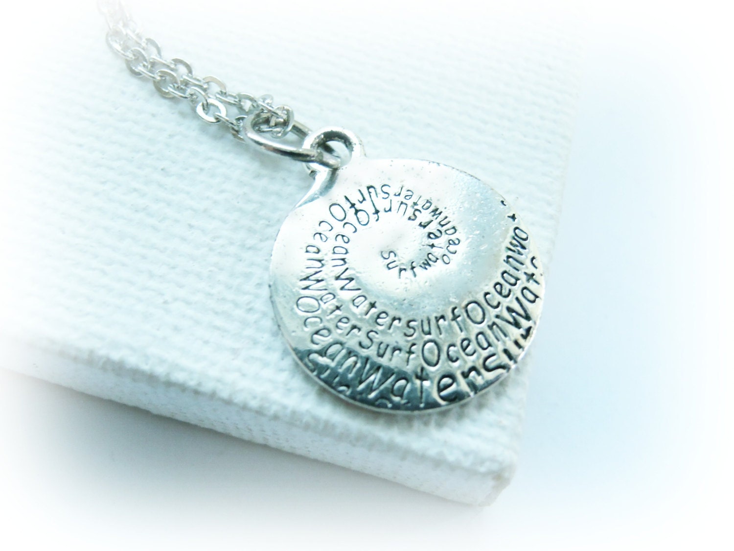 Tiny Surfing charm necklace sterling silver