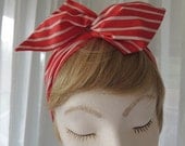 Dolly Bow, Wired Cloth Headband, Bandana, Neck Scarf, Head Band, Bow Headband, Head Wrap, Hair Tie, Fabric Headband, Hair Band