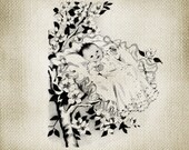 On the Tree Top Vintage Unisex baby LARGE Digital Vintage Image Download Sheet Transfer To Totes Pillows Tea Towels T-Shirts 96