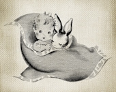 Adorable Vintage Unisex baby LARGE Digital Vintage Image Download Sheet Transfer To Totes Pillows Tea Towels T-Shirts 98