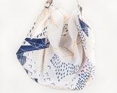 Mountain Blossom Furoshiki & Tan Leather Carry Strap Set