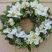 Wedding Wreaths, Wedding Decoration, Cottage Chic Floral Wreath, White Magnolia Wreath for Front Door, Wreath Pair