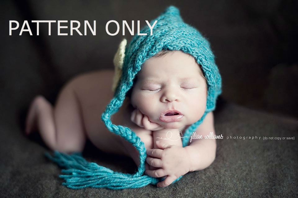 KNITTING PATTERN PDF-  cable point bonnet