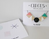 Wood Geometric Necklace CIRCUS