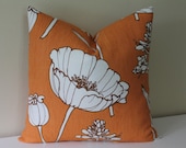 BOTH SIDES Thom Filicia for Kravet - Poppyfield  in Tangelo - 20" x 20" Decorative Designer Pillow Cover