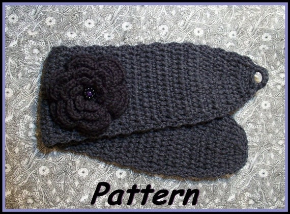 Instant Download to PDF CROCHET Pattern: In-Between Headband w/Irish Rose