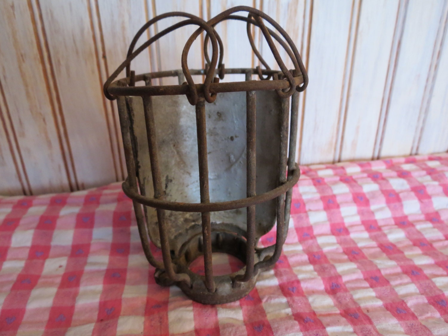 Vintage Industrial Cage Light.