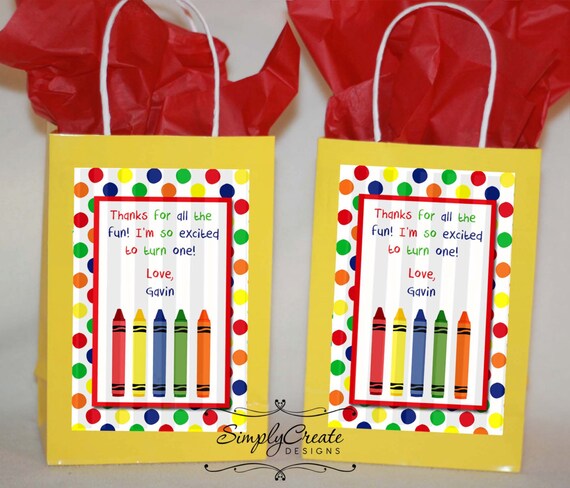 1st Birthday Favor Tag DIGITAL File 4x6 Jpeg Digital File Personalized Il_570xn