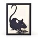 Reading Rat - Cut Paper Greeting Card
